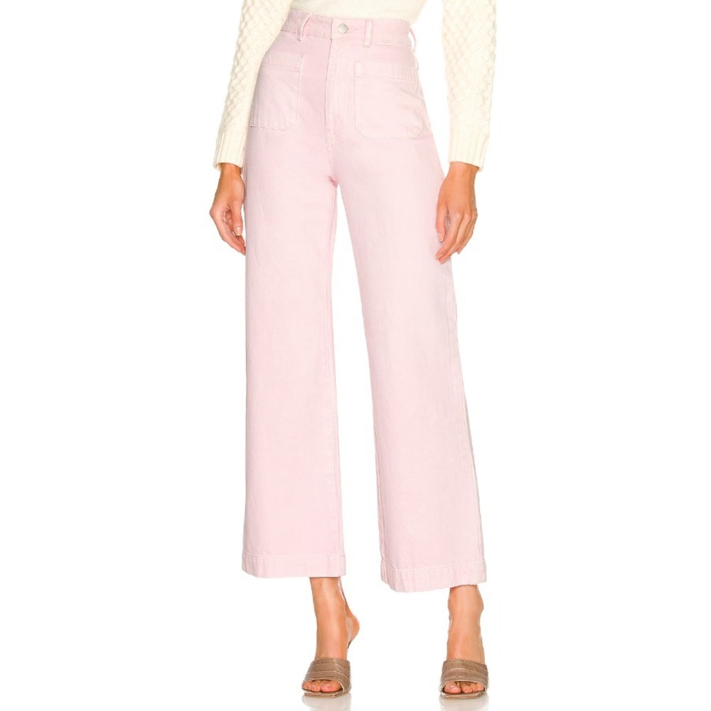 Women's Pink Wide Leg Jeans